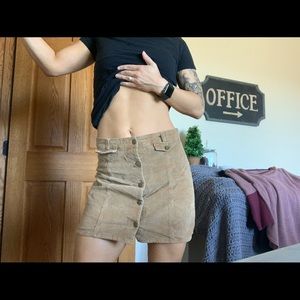 Corduroy mini skirt